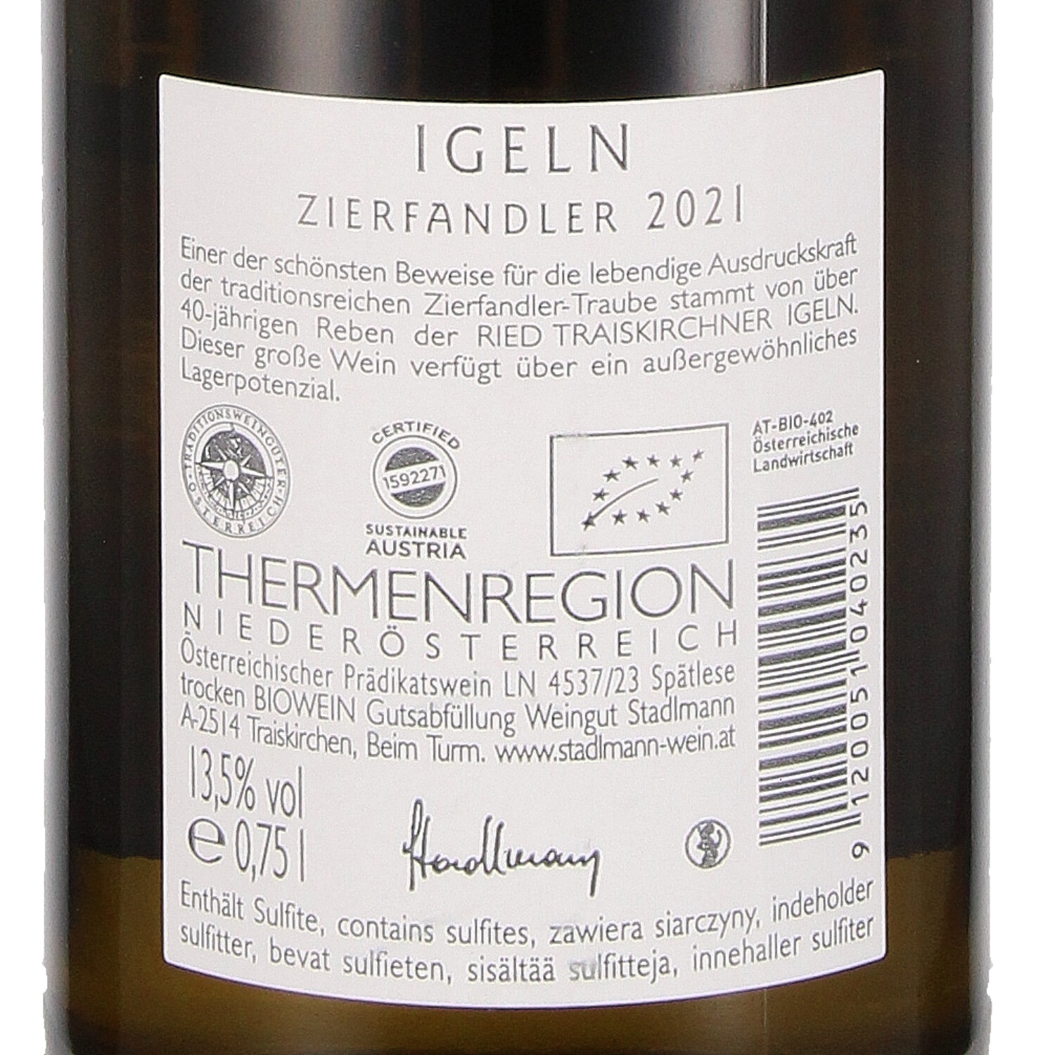 Zierfandler Igeln 2021, Qw (bio)