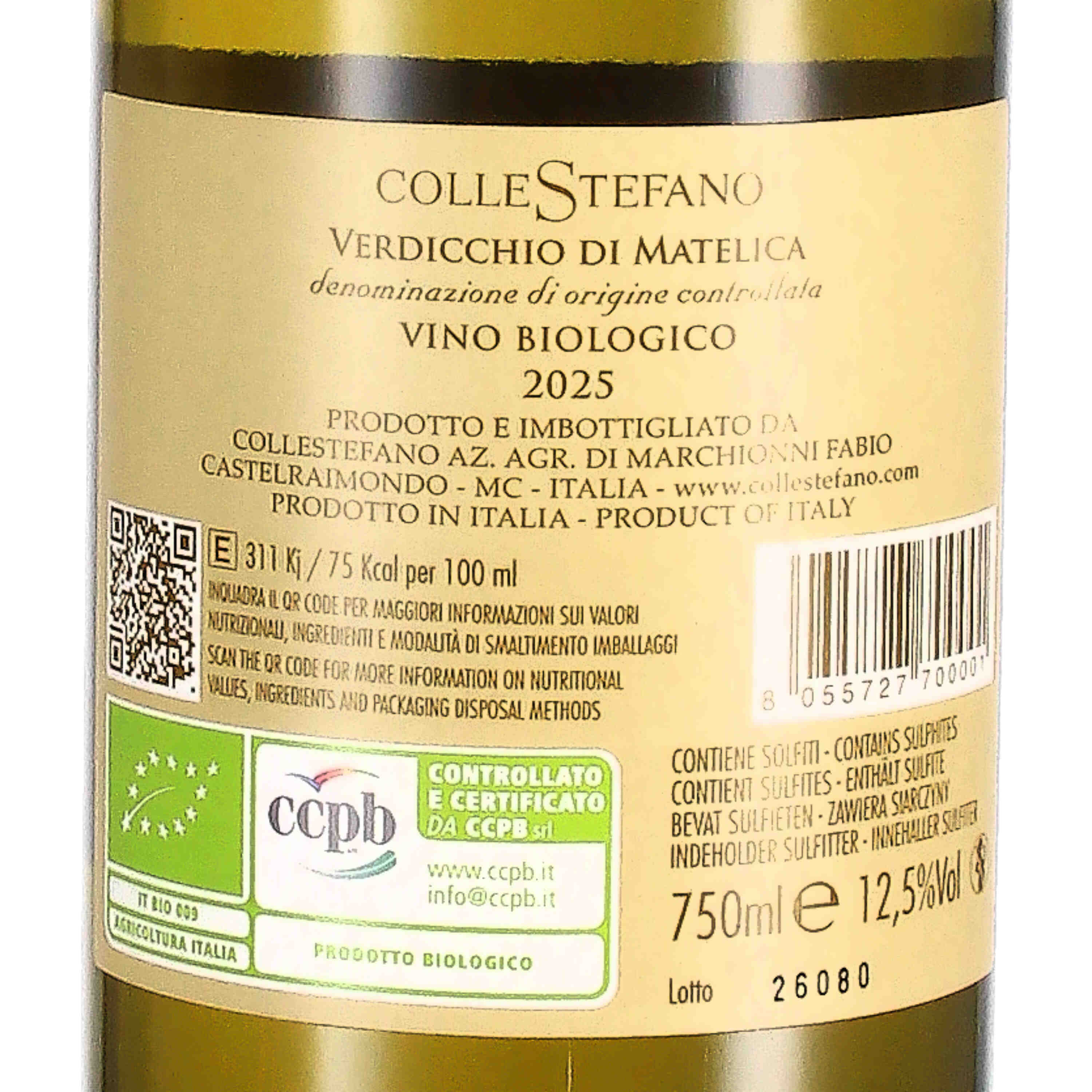 Verdicchio di Matelica DOC 2025 (bio)