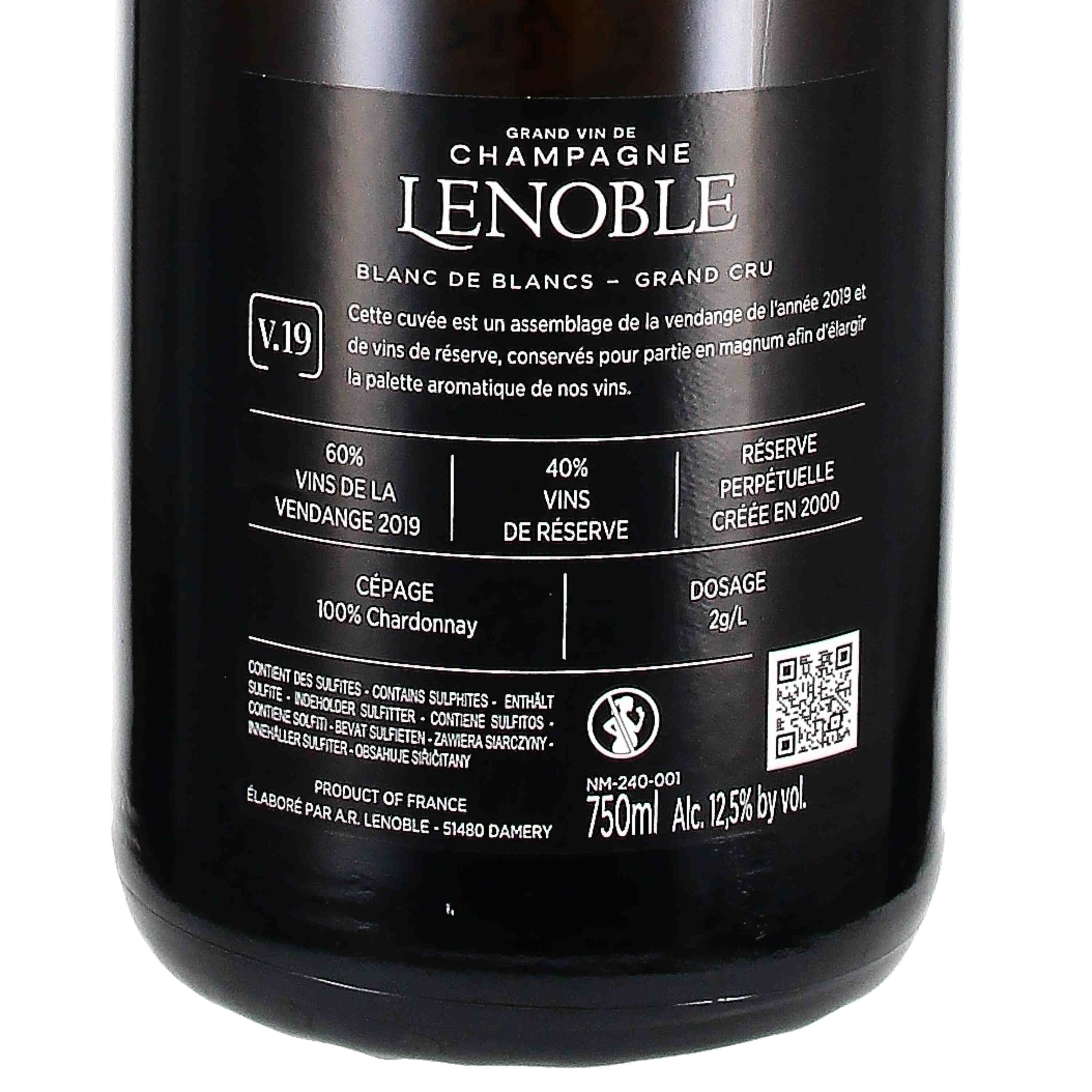 CHAMPAGNE AR LENOBLE Blanc de Blancs Grand Cru